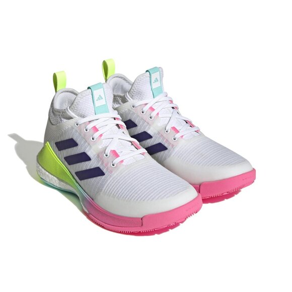 Adidas Crazyflight Mid Volleyball Shoes White Pink HP3337 WOMEN"S 8.5 NWOB - Picture 1 of 8